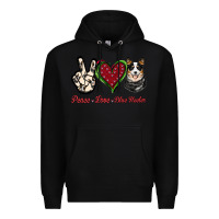 Black Peace Love Blue Heeler Premium Hoodie - Jasminsmagicworld