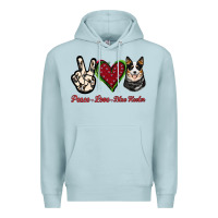 Blue Mist Peace Love Blue Heeler Premium Hoodie - Jasminsmagicworld