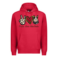 Cardinal Peace Love Blue Heeler Premium Hoodie - Jasminsmagicworld