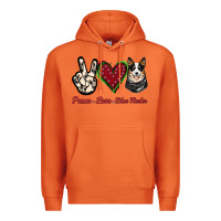 Carrot Peace Love Blue Heeler Premium Hoodie - Jasminsmagicworld