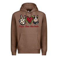 Chestnut Peace Love Blue Heeler Premium Hoodie - Jasminsmagicworld
