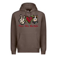 Coffee Peace Love Blue Heeler Premium Hoodie - Jasminsmagicworld