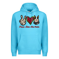 Ocean Blue Peace Love Blue Heeler Premium Hoodie - Jasminsmagicworld