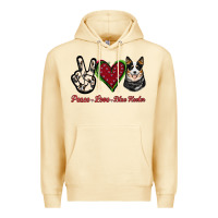 Pina Colada Peace Love Blue Heeler Premium Hoodie - Jasminsmagicworld