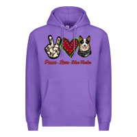 Purple Peace Love Blue Heeler Premium Hoodie - Jasminsmagicworld