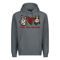 Rock Peace Love Blue Heeler Premium Hoodie - Jasminsmagicworld