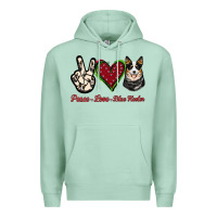 Seafoam Peace Love Blue Heeler Premium Hoodie - Jasminsmagicworld