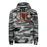 Slate Camo Peace Love Blue Heeler Premium Hoodie - Jasminsmagicworld