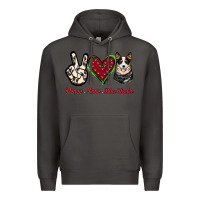 Smoke Peace Love Blue Heeler Premium Hoodie - Jasminsmagicworld