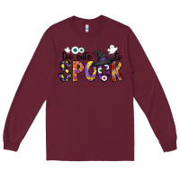 Burgundy too cute to spook Long Sleeve Tee - CowhideDigitalArt