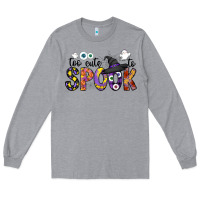 Heather Grey too cute to spook Long Sleeve Tee - CowhideDigitalArt
