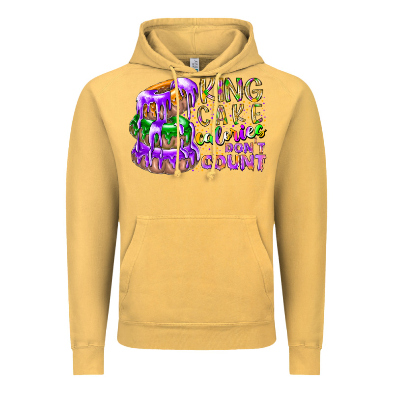 King Cake Calories Dont Count Vintage Hoodie by RacoonDesign | Teevron