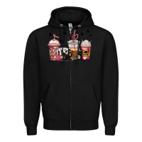 Black cat mom coffee Zipper Hoodie - Jasminsmagicworld
