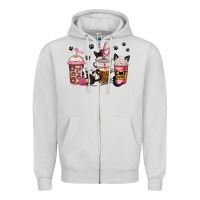 Dove Grey cat mom coffee Zipper Hoodie - Jasminsmagicworld