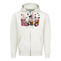 Oatmeal Heather cat mom coffee Zipper Hoodie - Jasminsmagicworld