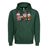 Sports Green cat mom coffee Zipper Hoodie - Jasminsmagicworld