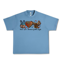 Pebble Blue Western Peace Love American Golden Eagle Urban Heavy Tee - LillyAllenDesigns