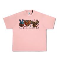 Salmon Western Peace Love American Golden Eagle Urban Heavy Tee - LillyAllenDesigns