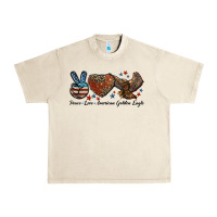 Western Peace Love American Golden Eagle Urban Heavy Tee | Teevron