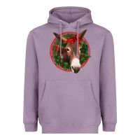 Lavender Christmas donkey with bandana Heavyweight Hoodie - Jasminsmagicworld