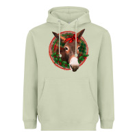 Matcha Christmas donkey with bandana Heavyweight Hoodie - Jasminsmagicworld