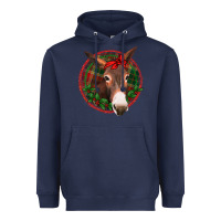 Navy Christmas donkey with bandana Heavyweight Hoodie - Jasminsmagicworld