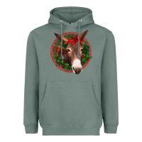 Sage Christmas donkey with bandana Heavyweight Hoodie - Jasminsmagicworld