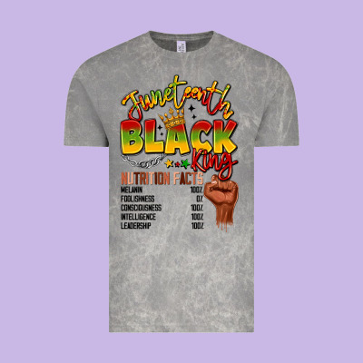 Juneteenth Black King Vintage Tee Designed By Lillyallendesigns