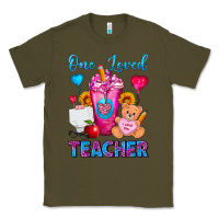One Loved Teacher Valentines Day Cold Drink Frappe Classic Tee | Teevron