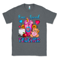 Charcoal Heather One Loved Teacher Valentines Day Cold Drink Frappe Classic Tee - FaDigitalArtStudio