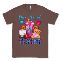 Chestnut One Loved Teacher Valentines Day Cold Drink Frappe Classic Tee - FaDigitalArtStudio