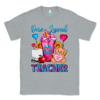 Heather Grey One Loved Teacher Valentines Day Cold Drink Frappe Classic Tee - FaDigitalArtStudio