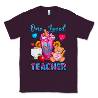 Plum One Loved Teacher Valentines Day Cold Drink Frappe Classic Tee - FaDigitalArtStudio