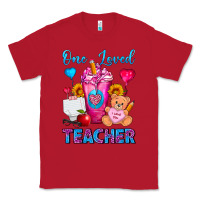 Red One Loved Teacher Valentines Day Cold Drink Frappe Classic Tee - FaDigitalArtStudio