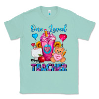 Seafoam One Loved Teacher Valentines Day Cold Drink Frappe Classic Tee - FaDigitalArtStudio