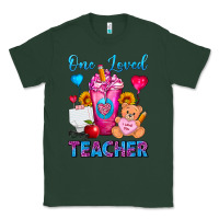 Sports Green One Loved Teacher Valentines Day Cold Drink Frappe Classic Tee - FaDigitalArtStudio