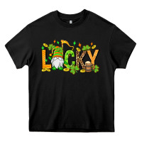 Black St. Patrick's Lucky gnome Heavy Core Tee - OliviaCreatesArt