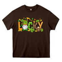 Chocolate Brown St. Patrick's Lucky gnome Heavy Core Tee - OliviaCreatesArt