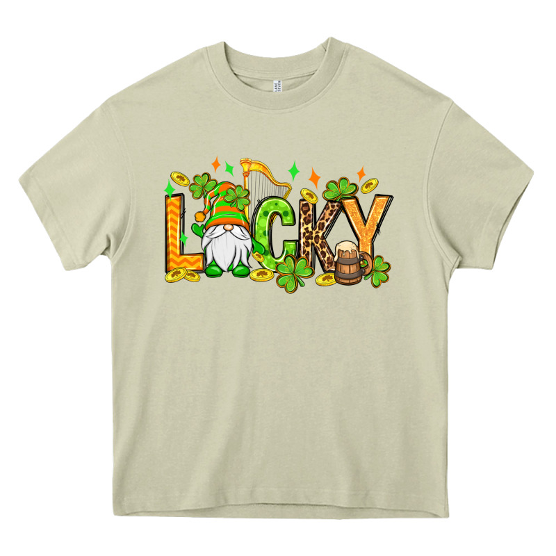 St. Patrick's Lucky Gnome Heavy Core Tee by OliviaCreatesArt | Teevron