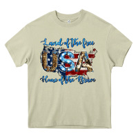 Mossy land of the free home of the brave american flag background Heavy Core Tee - Jasminsmagicworld