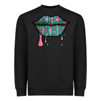 Black beach babe leopard lips Heavyweight Sweatshirt - Jasminsmagicworld