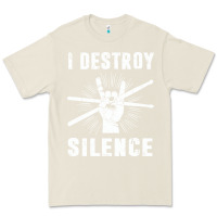 Bone i destroy silence drum set drummer gift Premium Tee - linhVisuals