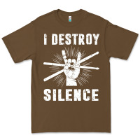 Cacao i destroy silence drum set drummer gift Premium Tee - linhVisuals