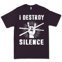 Plum i destroy silence drum set drummer gift Premium Tee - linhVisuals