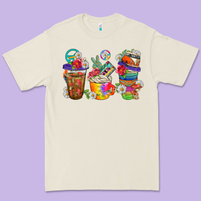 Hippie Coffee Cups Bbs Premium Tee Designed By Bundleandbundleshop