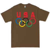 Cacao OLYMPIC RINGS Premium Tee - linhVisuals