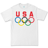 White OLYMPIC RINGS Premium Tee - linhVisuals