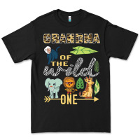 Black grandma of the wild one zoo mother birthday safari jungle long sleeve Premium Tee - linhVisuals