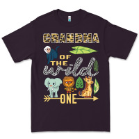 Plum grandma of the wild one zoo mother birthday safari jungle long sleeve Premium Tee - linhVisuals