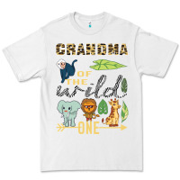 White grandma of the wild one zoo mother birthday safari jungle long sleeve Premium Tee - linhVisuals